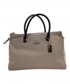 COACHコーチ）の古着「COACH　ハンドバッグ」｜ベージュ×アイボリー