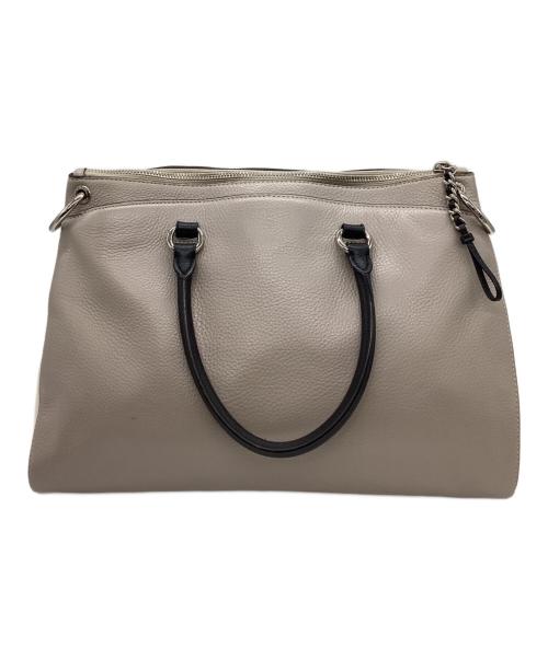 COACH（コーチ）COACH (コーチ) COACH　ハンドバッグ ベージュ×アイボリーの古着・服飾アイテム