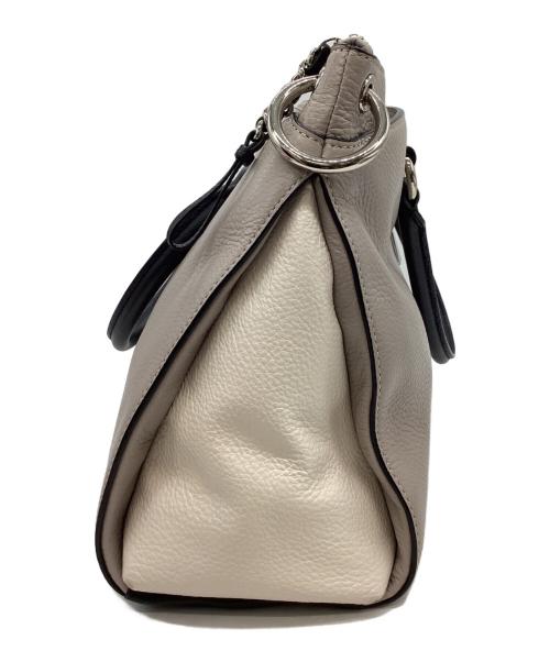 COACH（コーチ）COACH (コーチ) COACH　ハンドバッグ ベージュ×アイボリーの古着・服飾アイテム
