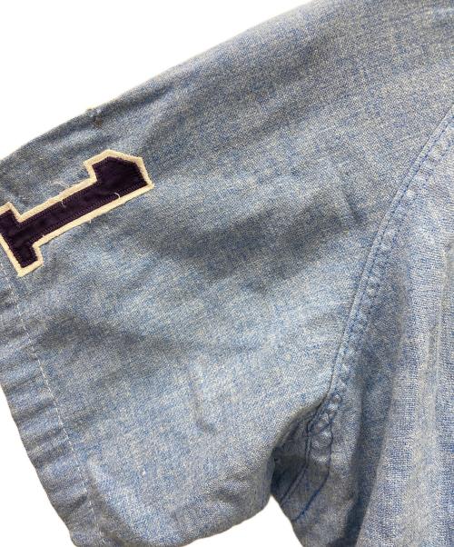 macgregor（マクレガー）MacGREGOR (マクレガー) ベースボールシャツ USA製 60s ブルー×ホワイト サイズ:44の古着・服飾アイテム