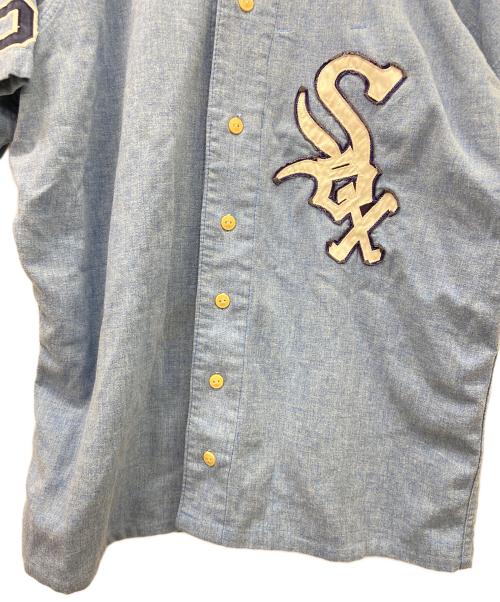 macgregor（マクレガー）MacGREGOR (マクレガー) ベースボールシャツ USA製 60s ブルー×ホワイト サイズ:44の古着・服飾アイテム