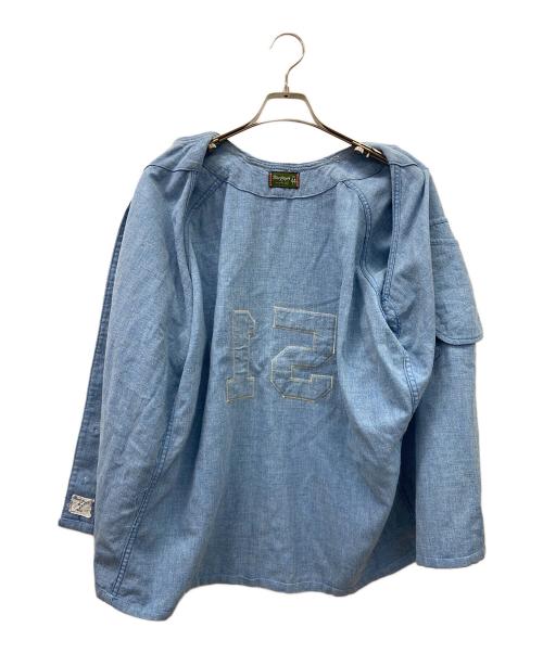 macgregor（マクレガー）MacGREGOR (マクレガー) ベースボールシャツ USA製 60s ブルー×ホワイト サイズ:44の古着・服飾アイテム
