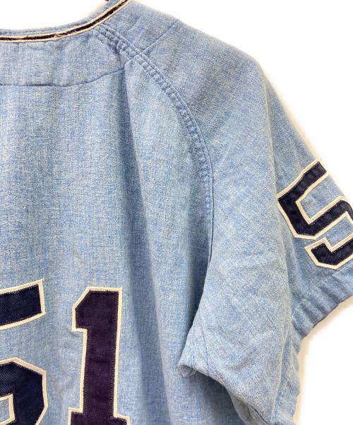 macgregor（マクレガー）MacGREGOR (マクレガー) ベースボールシャツ USA製 60s ブルー×ホワイト サイズ:44の古着・服飾アイテム
