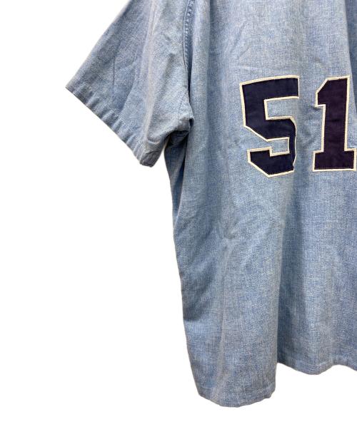 macgregor（マクレガー）MacGREGOR (マクレガー) ベースボールシャツ USA製 60s ブルー×ホワイト サイズ:44の古着・服飾アイテム