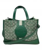 COACHコーチ）の古着「COACH　2WAYバッグ」｜グリーン