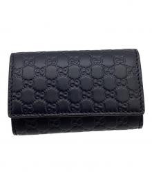 GUCCI（グッチ）の古着「GUCCI　マイクログッシマ　6連キーケース」｜ネイビー