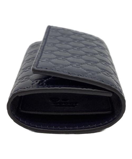 GUCCI（グッチ）GUCCI (グッチ) GUCCI　マイクログッシマ　6連キーケース ネイビーの古着・服飾アイテム