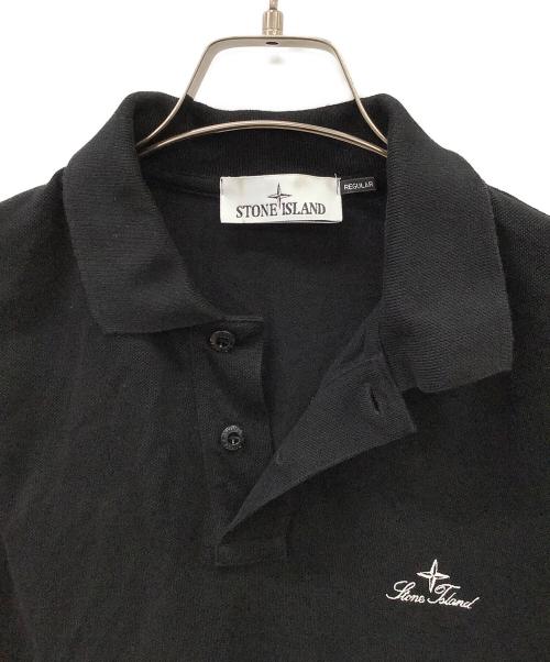 STONE ISLAND（ストーンアイランド）STONE ISLAND (ストーンアイランド) STONEISLANDポロシャツ ブラック サイズ:Mの古着・服飾アイテム