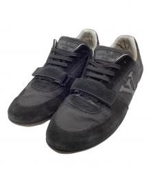 LOUIS VUITTON（ルイ ヴィトン）の古着「LOUIS VUITTON　Big Logo Suede Mesh Sneaker」｜ブラック