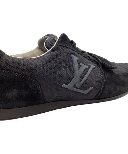 LOUIS VUITTON（ルイ ヴィトン）LOUIS VUITTON (ルイ ヴィトン) LOUIS VUITTON　Big Logo Suede Mesh Sneaker ブラック サイズ:7　1/2の古着・服飾アイテム