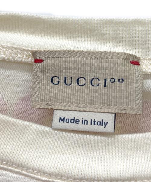 GUCCI（グッチ）GUCCI (グッチ) 半袖カットソー ベージュ×レッド サイズ:SIZE10の古着・服飾アイテム