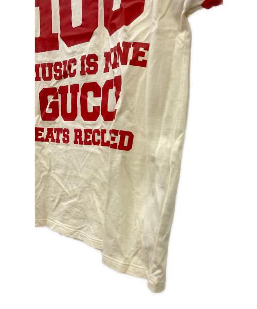 GUCCI（グッチ）GUCCI (グッチ) 半袖カットソー ベージュ×レッド サイズ:SIZE10の古着・服飾アイテム