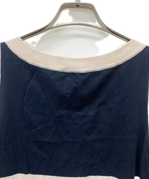 LOUIS VUITTON（ルイ ヴィトン）LOUIS VUITTON (ルイ ヴィトン) ノースリーブカットソー ネイビー×ベージュ サイズ:SIZESの古着・服飾アイテム
