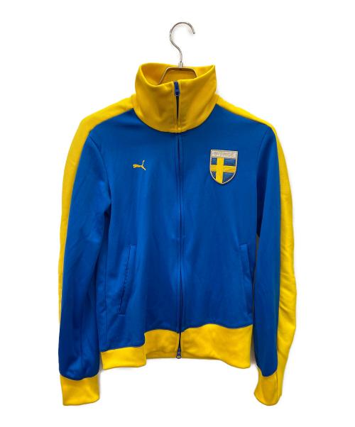 PUMA（プーマ）PUMA (プーマ) トラックジャケット ブルー×イエロー サイズ:Sの古着・服飾アイテム
