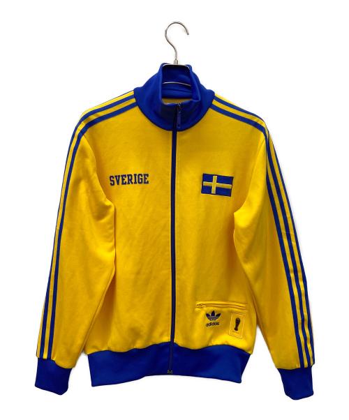 adidas（アディダス）adidas (アディダス) トラックジャケット イエロー×ブルー サイズ:Lの古着・服飾アイテム