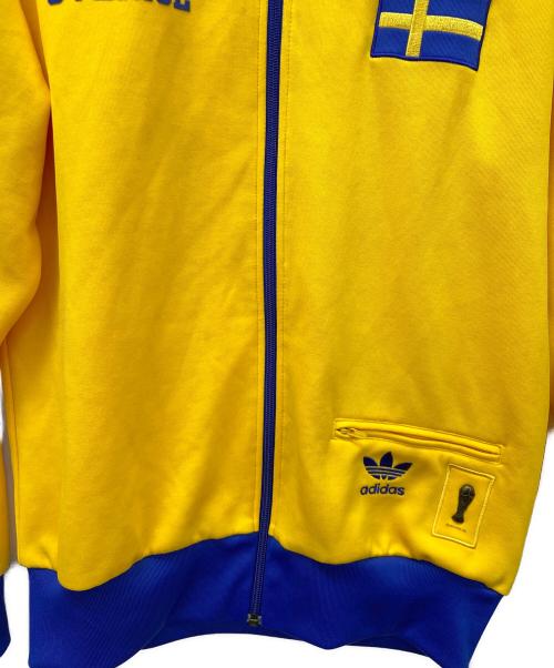 adidas（アディダス）adidas (アディダス) トラックジャケット イエロー×ブルー サイズ:Lの古着・服飾アイテム