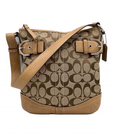 COACH コーチ ワンショルダー シグネチャー ブラウン 12719 中古・古着通販】COACH (コーチ) COACH シグネチャー ワンショルダー