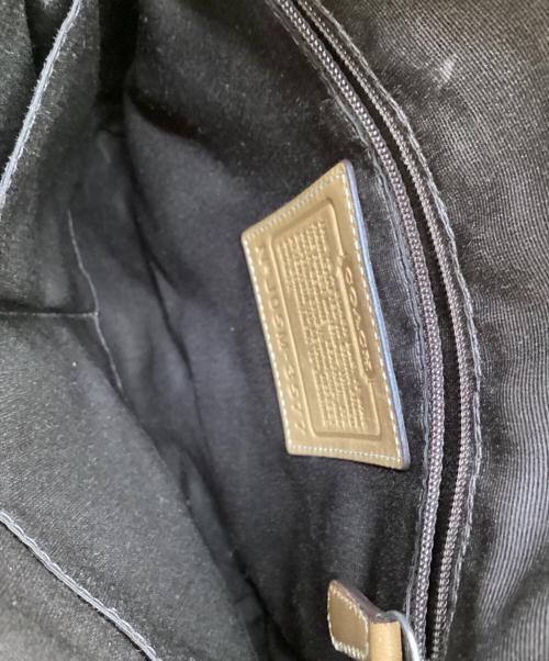 COACH（コーチ）COACH (コーチ) COACH　シグネチャー　ワンショルダーバッグ ベージュ×ブラウンの古着・服飾アイテム