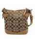 COACH (コーチ) COACH　シグネチャー　ワンショルダーバッグ ベージュ×ブラウン：7000円