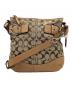 COACH（コーチ）の古着「COACH　シグネチャー　ショルダーバッグ」｜ベージュ×ブラウン