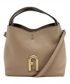 FURLAフルラ）の古着「FURLA　プリムラ　2WAYバッグ」｜ベージュ×ゴールド