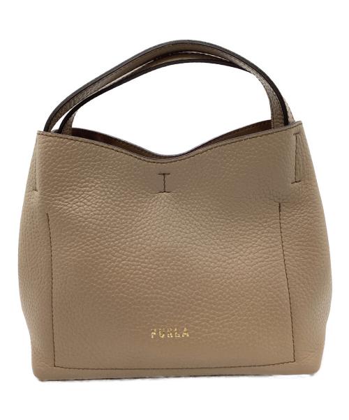 FURLA（フルラ）FURLA (フルラ) FURLA　プリムラ　2WAYバッグ ベージュ×ゴールドの古着・服飾アイテム