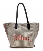 LONGCHAMPロンシャン）の古着「LONGCHAMP　ロゾトートバッグ　トートバッグ」｜ベージュ×ブラック