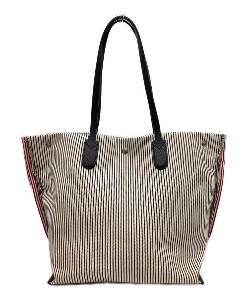 LONGCHAMP（ロンシャン）LONGCHAMP (ロンシャン) LONGCHAMP　ロゾトートバッグ　トートバッグ ベージュ×ブラックの古着・服飾アイテム