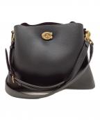 COACHコーチ）の古着「COACH　ウィロウ　2WAYバッグ」｜ブラック×ゴールド