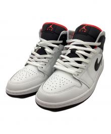 NIKE（ナイキ）の古着「NIKE　AIR JORDAN1 Mid "Summit White/Neutral Grey"　スニーカー」｜ホワイト×ブラック