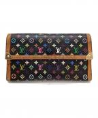 LOUIS VUITTONルイ ヴィトン）の古着「LOUIS VUITTON  モノグラム・マルチカラー　長財布」｜ブラック