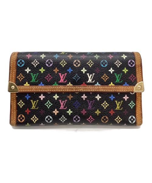 LOUIS VUITTON（ルイ ヴィトン）LOUIS VUITTON (ルイ ヴィトン) LOUIS VUITTON  モノグラム・マルチカラー　長財布 ブラックの古着・服飾アイテム