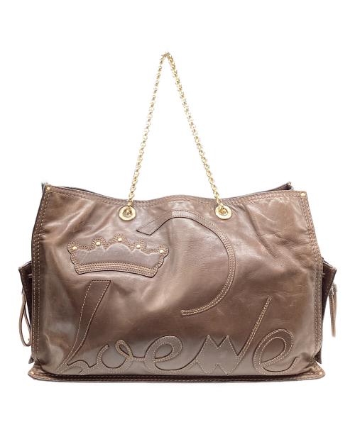 LOEWE（ロエベ）LOEWE (ロエベ) LOEWE　ショッパートートバッグ ブラウンの古着・服飾アイテム