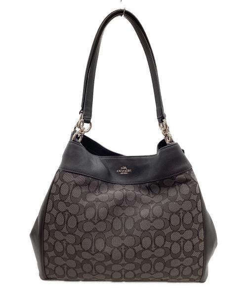 COACH（コーチ）COACH (コーチ) COACH　ハンドバッグ グレー×ブラックの古着・服飾アイテム