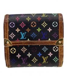 LOUIS VUITTON（ルイ ヴィトン）の古着「LOUIS VUITTON　モノグラム・マルチカラー　ポルトモネ・ビエ・カルトクレディ　3つ折り財布」｜ブラック
