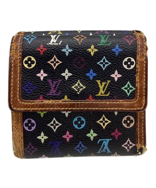 LOUIS VUITTON（ルイ ヴィトン）LOUIS VUITTON (ルイ ヴィトン) LOUIS VUITTON　モノグラム・マルチカラー　ポルトモネ・ビエ・カルトクレディ　3つ折り財布 ブラックの古着・服飾アイテム