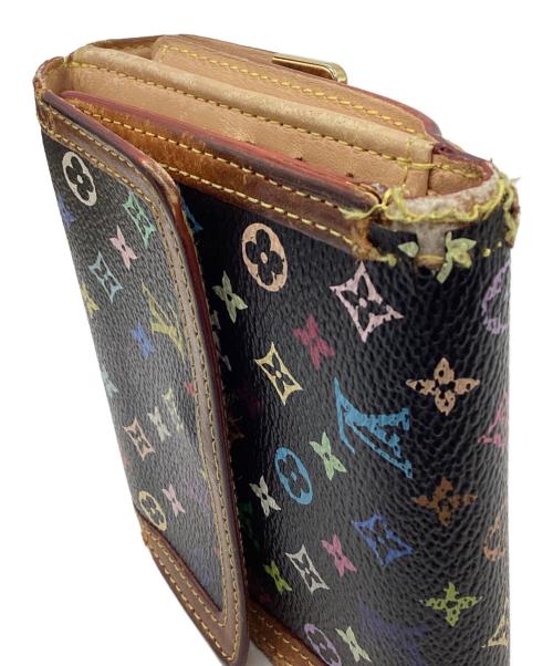 LOUIS VUITTON（ルイ ヴィトン）LOUIS VUITTON (ルイ ヴィトン) LOUIS VUITTON　モノグラム・マルチカラー　ポルトモネ・ビエ・カルトクレディ　3つ折り財布 ブラックの古着・服飾アイテム