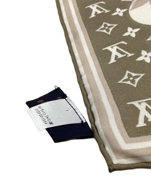 LOUIS VUITTON（ルイ ヴィトン）LOUIS VUITTON (ルイ ヴィトン) LOUIS VUITTON　モノグラム　シルクスカーフ ベージュの古着・服飾アイテム