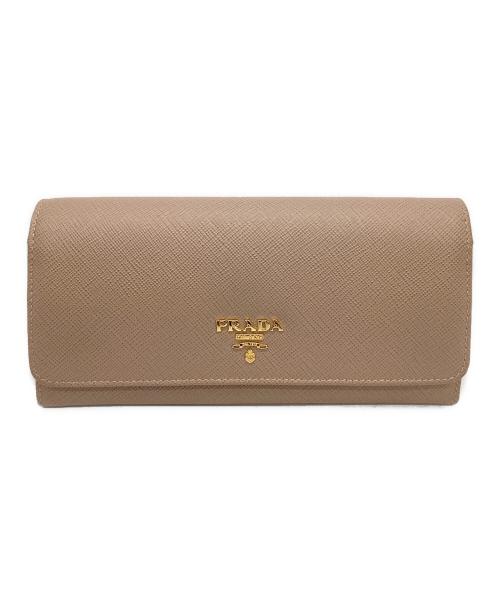 PRADA（プラダ）PRADA (プラダ) PRADA　長財布 ピンクベージュの古着・服飾アイテム