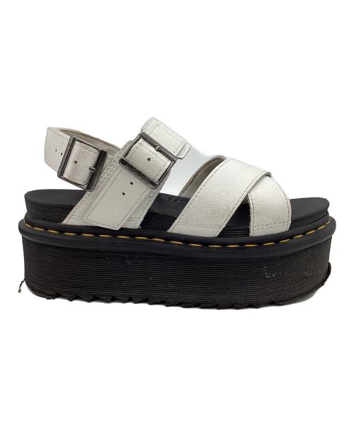 Dr.Martens（ドクターマーチン）Dr.Martens (ドクターマーチン) 厚底サンダル ホワイト×ブラック サイズ:UK4の古着・服飾アイテム