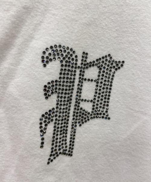 PHATRNK（ファットランク）PHATRNK (ファットランク) 半袖カットソー ホワイト×シルバー サイズ:Mの古着・服飾アイテム