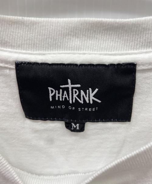 PHATRNK（ファットランク）PHATRNK (ファットランク) 半袖カットソー ホワイト×シルバー サイズ:Mの古着・服飾アイテム