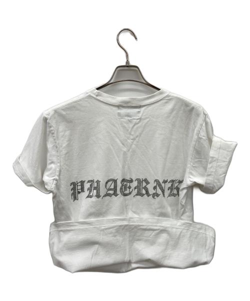 PHATRNK（ファットランク）PHATRNK (ファットランク) 半袖カットソー ホワイト×シルバー サイズ:Mの古着・服飾アイテム