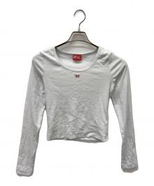 DIESEL（ディーゼル）の古着「長袖カットソー」｜ホワイト×レッド