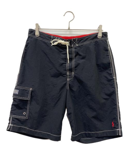 POLO RALPH LAUREN（ポロ・ラルフローレン）POLO RALPH LAUREN (ポロ・ラルフローレン) ハーフパンツ ブラック×レッド サイズ:Sの古着・服飾アイテム