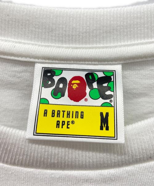 A BATHING APE（アベイシングエイプ）A BATHING APE (アベイシングエイプ) A BATHING APE半袖カットソー ホワイト×ブルー サイズ:Mの古着・服飾アイテム