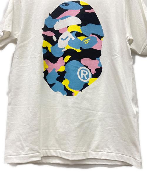 A BATHING APE（アベイシングエイプ）A BATHING APE (アベイシングエイプ) A BATHING APE半袖カットソー ホワイト×ブルー サイズ:Mの古着・服飾アイテム