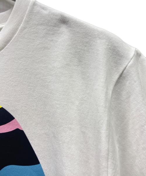 A BATHING APE（アベイシングエイプ）A BATHING APE (アベイシングエイプ) A BATHING APE半袖カットソー ホワイト×ブルー サイズ:Mの古着・服飾アイテム