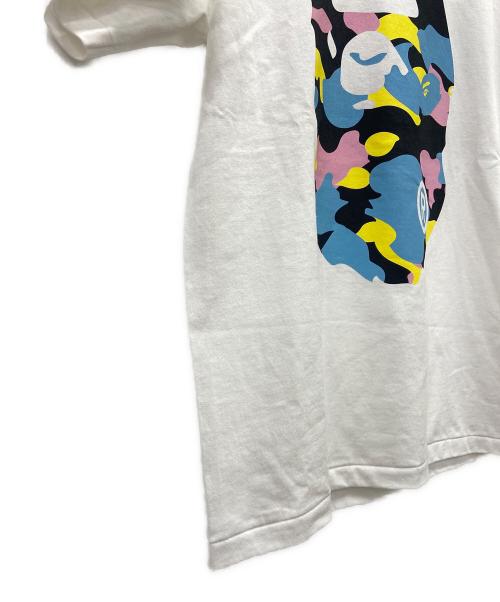 A BATHING APE（アベイシングエイプ）A BATHING APE (アベイシングエイプ) A BATHING APE半袖カットソー ホワイト×ブルー サイズ:Mの古着・服飾アイテム