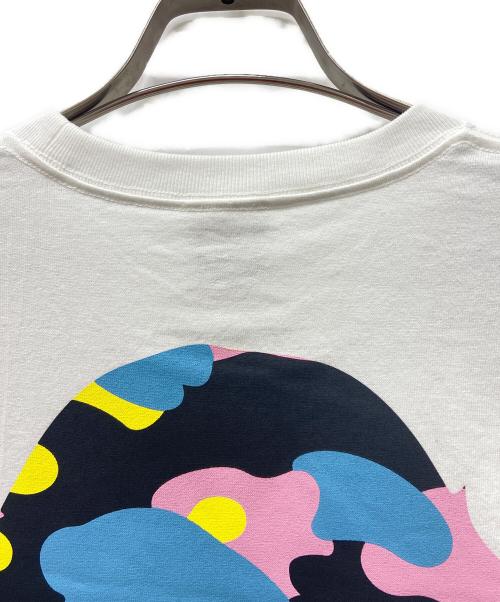 A BATHING APE（アベイシングエイプ）A BATHING APE (アベイシングエイプ) A BATHING APE半袖カットソー ホワイト×ブルー サイズ:Mの古着・服飾アイテム